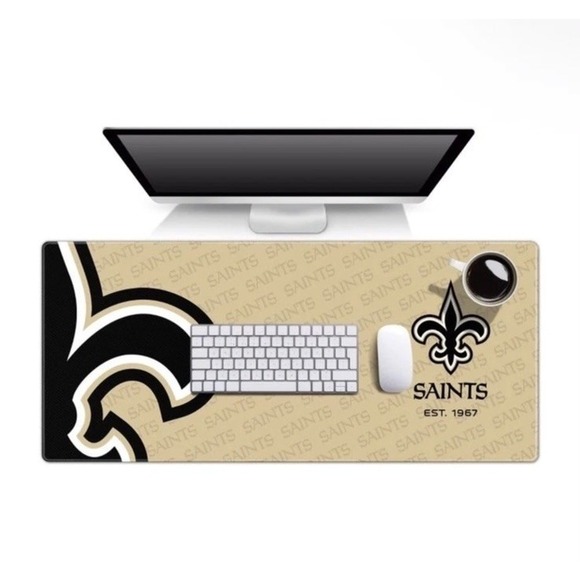 The Unbranded Brand Other - New Orleans Saints Gold/Black Patterned Large/XL Desk Mouse Pad Mat